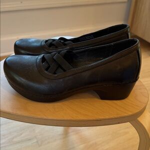 DANSKO Women’s Tilda Black Leather Business Casual Professional Clog SIZE 38